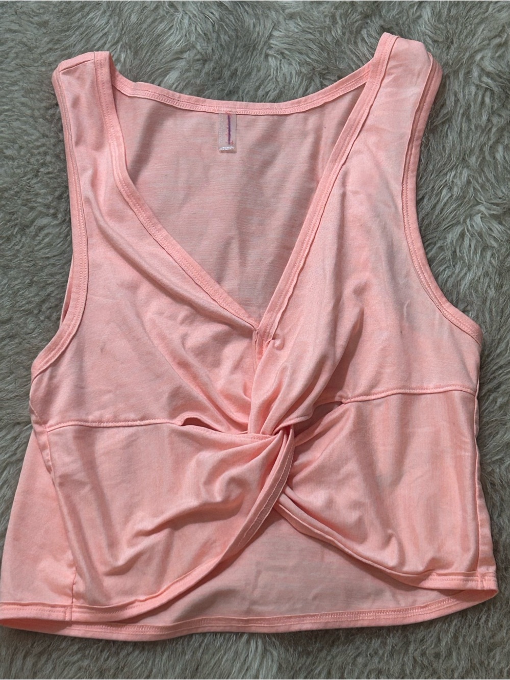 Free People Light Pink Twist-Front Tank